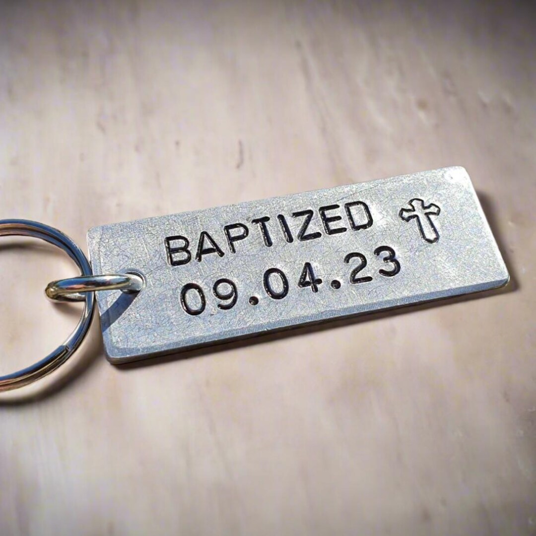 Personalised Baptism Keychain Christianity Gift for Adults Teens ...