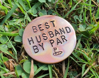 BEST HUSBAND By Par Bronze Golf Ball Marker Gifts Husband Golfing Accessories Boyfriend Love 8th Anniversary Hubby Valentines 2024 Soulmate