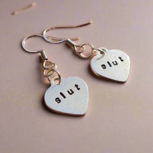 Silver Plated Heart Earrings: Alternative Fashion Jewelry