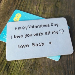 Biglietto di San Valentino personalizzato Regalo per il primo anniversario del fidanzato per uomo Lui Lei Marito Regalo Biglietto di auguri di lusso Ti amo Fidanzata