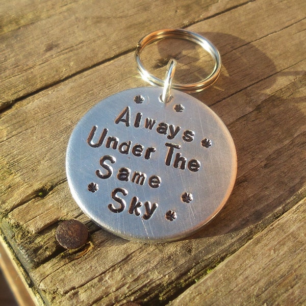 Always Under The Same Sky Keyring Gifts For Him Her Best Friend Valentines Boyfriend Girlfriend Keychain Long Distance Relationship Husband