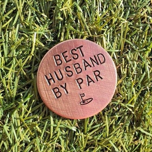 BEST HUSBAND By Par Bronze Golf Ball Marker valentines Gifts For Him Golfing Accessories Sport Men Boyfriend Love 8th Anniversary Hubby