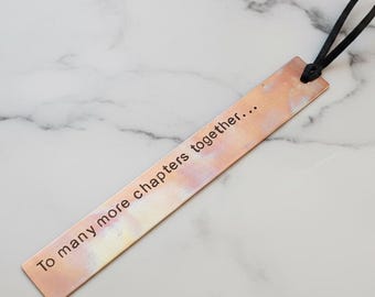 To Viele Weitere Kapitel Zusammen Lesezeichen Bronze Personalisierte Geburtstag Hochzeit Jahrestag Geschenk Hand gestempelt Handmade Lesezeichen BRONZE Geschenk