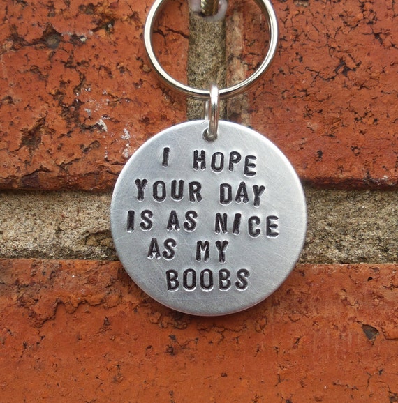I Love Boobs Keyring Christmas Birthday Gift Stocking Filler
