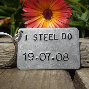 I STEEL DO Personalisierte 11 Jahre 11. Hochzeitstag Geschenke für Männer Frauen Nachdenklicher Jahrestag Ehemann Frau Traditionelle Schlüsselbänder Liebe