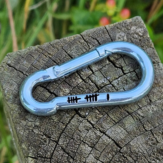 Tally Mark 11 Years Personalised Steel Keyring 11th Wedding