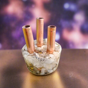 Moonstone Cloudbuster 3 Pipes EMF 5g Protection Orgonite Tensor Rings Powerful Chemtrails Orgone Energy Generator Home Bedroom Travel Size