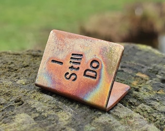 I Still Do Hand Stamped Miniature Card 19th Wedding Anniversary Tiny Card Hand Crafted Personalised Husband Wife Bronze 19 YEARS Valentines