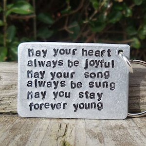 Bob Dylan FOREVER YOUNG Musik-Geschenke für Ihn Her Boyfriend Geschenk Jubiläum LYRICS Song Geburtstag für Männer Dad Love Valentines Day Geschenke