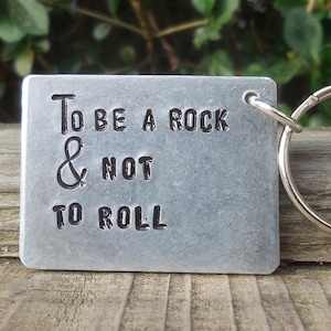 Led Zeppelin Lyrics Keychain: &#39;To Be A Rock&#39;