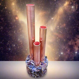 Midnight XL 3 Pipe Amethyst Cloudbuster Lapis Lazuli Quartz Shungite Selenite Copper Orgonite Protection Large 5g EMF Chemtrails Powerful