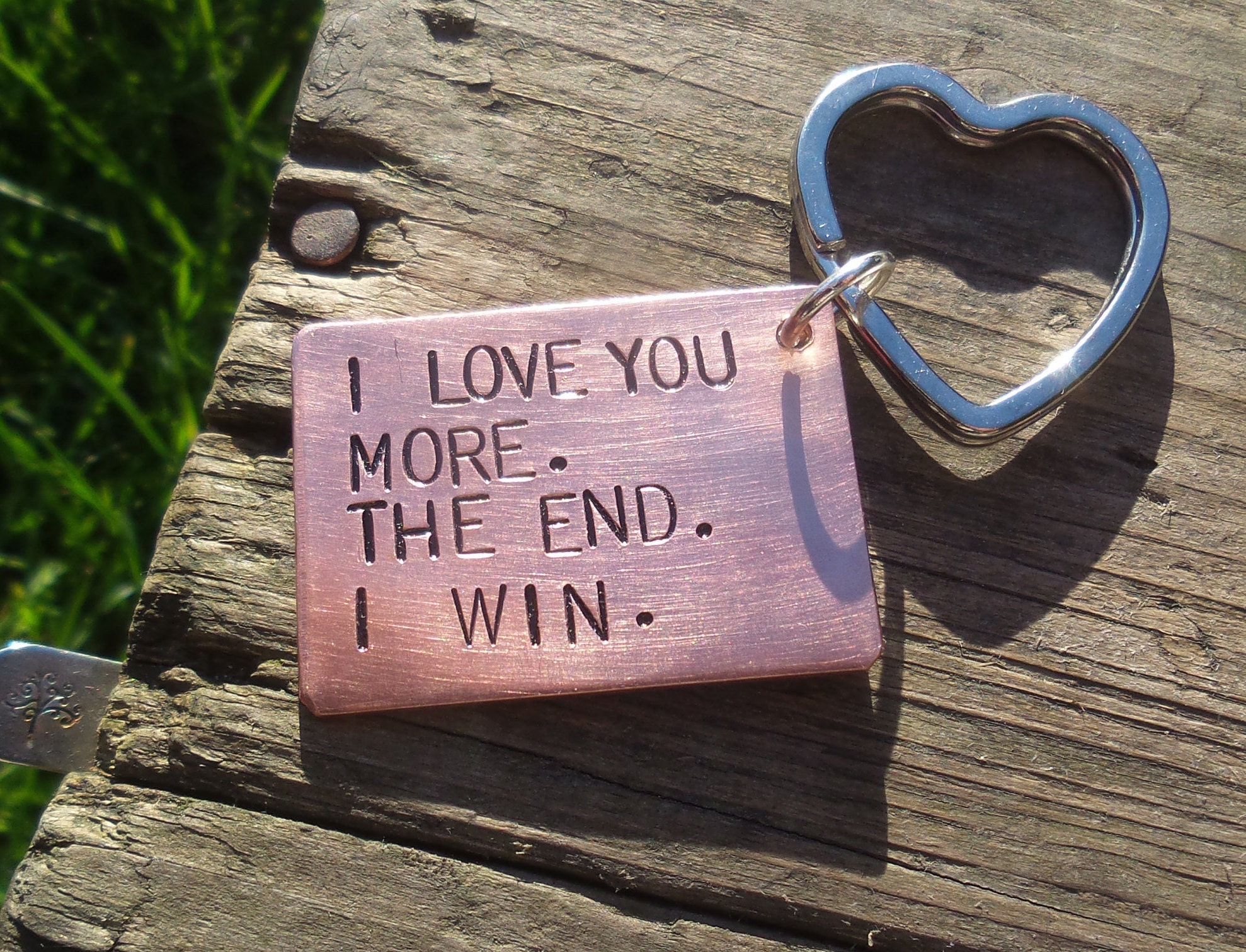 Copper I Love You More The End I Win Keyring Valentines Day Etsy Copper I Love You More The End I Win Keyring Valentines Day Etsy