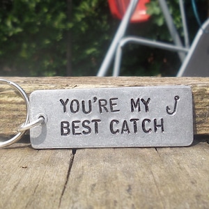 Sie sind mein bester Fang Schlüsselanhänger Valentinstag Geburtstag Jahrestag Geschenke für Männer ihn Fischer Ehemann Angeln Schlüsselbund Freund
