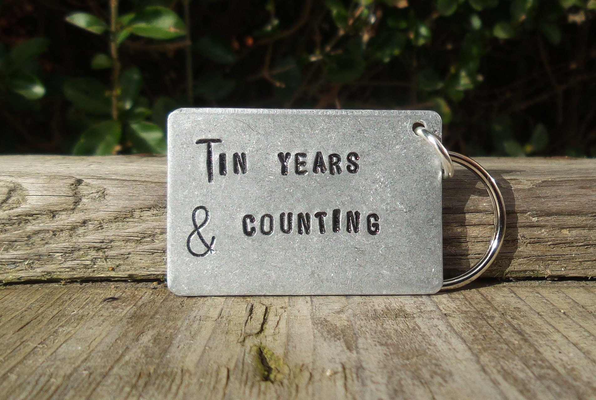 TIN Years /& Counting 10th Wedding Anniversary Gifts 10 KEYRING Keychain Husband