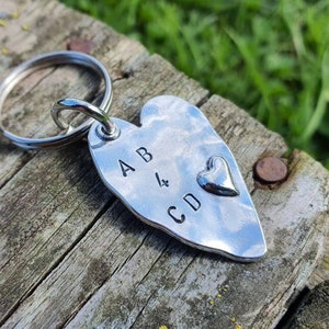Portachiavi a forma di cuore personalizzato, in acciaio, per l&#39;undicesimo anniversario di matrimonio, regalo per uomo, donna, marito e moglie, regalo d&#39;amore per fidanzato e fidanzata.