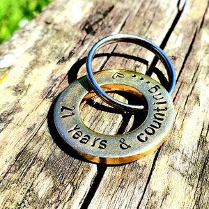 Personalized 21st Anniversary Gift - Brass Tally Mark