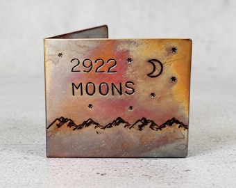 8 Years 2922 Moons Handmade Bronze Anniversary Card Personalised 8th Wedding Anniversary Gifts For Husband Wife Traditional Love
