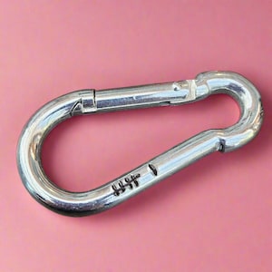 6th Anniversary Iron Keychain: Hand Stamped Tally Marks Caribiner