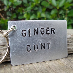 GINGER CUNT Keychain  Funny Gifts For Him Her Boyfriend Girlfriend Joke Novelty Redhead Offensive Keyring Personalised Gag Gifts For Men