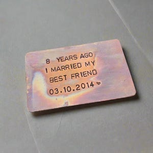 8 anni di matrimonio con il mio MIGLIORE AMICO, regalo di anniversario di matrimonio in bronzo per uomo, lui, sua moglie, marito, 8° matrimonio, inserto per portafoglio personalizzato Love