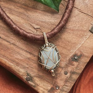 necklace with rainbow moonstone