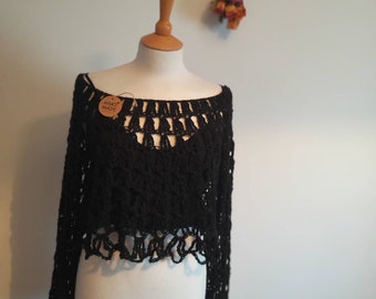 Crochet sweater/crocheted jumper/crocheted sweatshirt