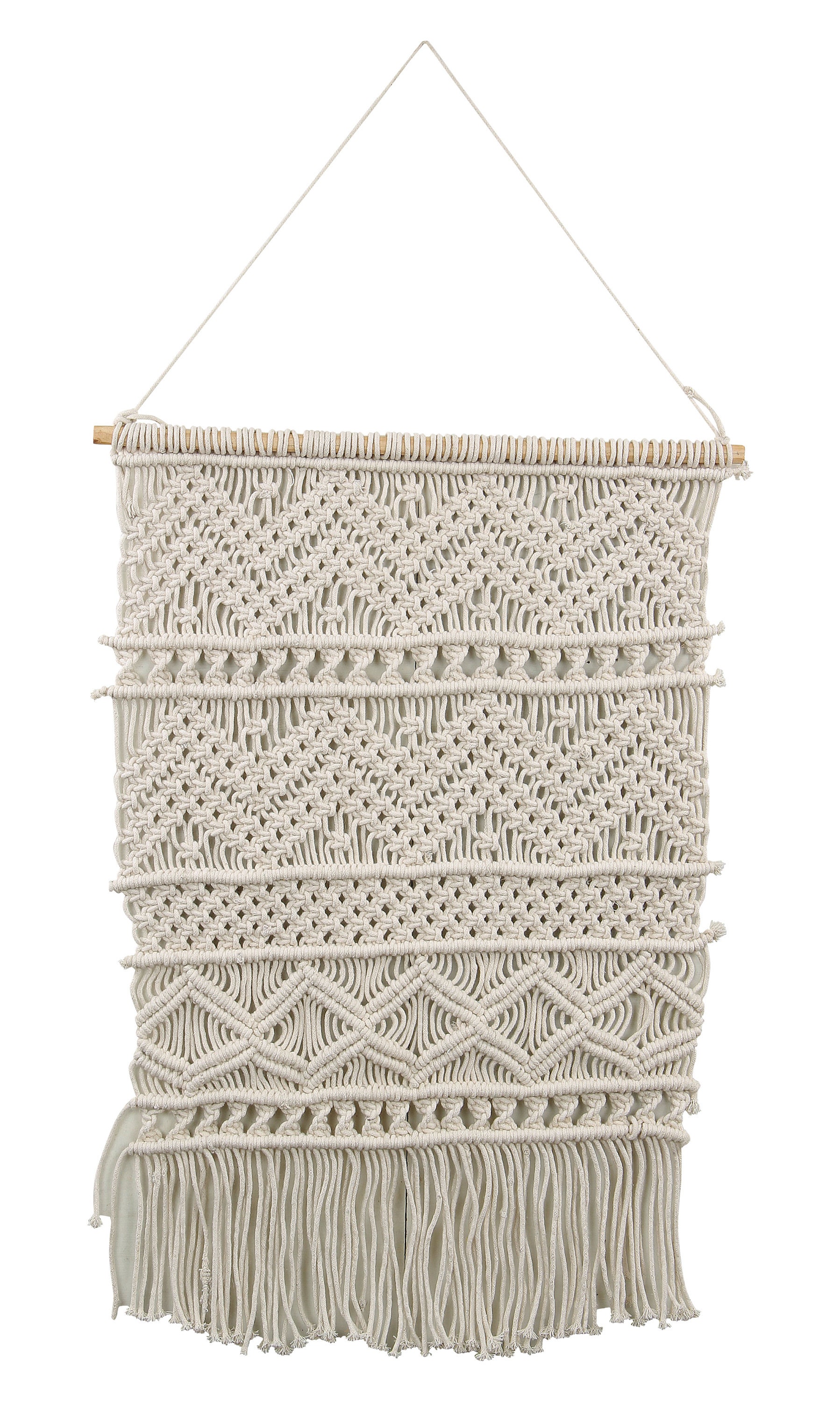 Large White Macrame Wall Hanging Macrame Cord 50cm Wide Etsy
