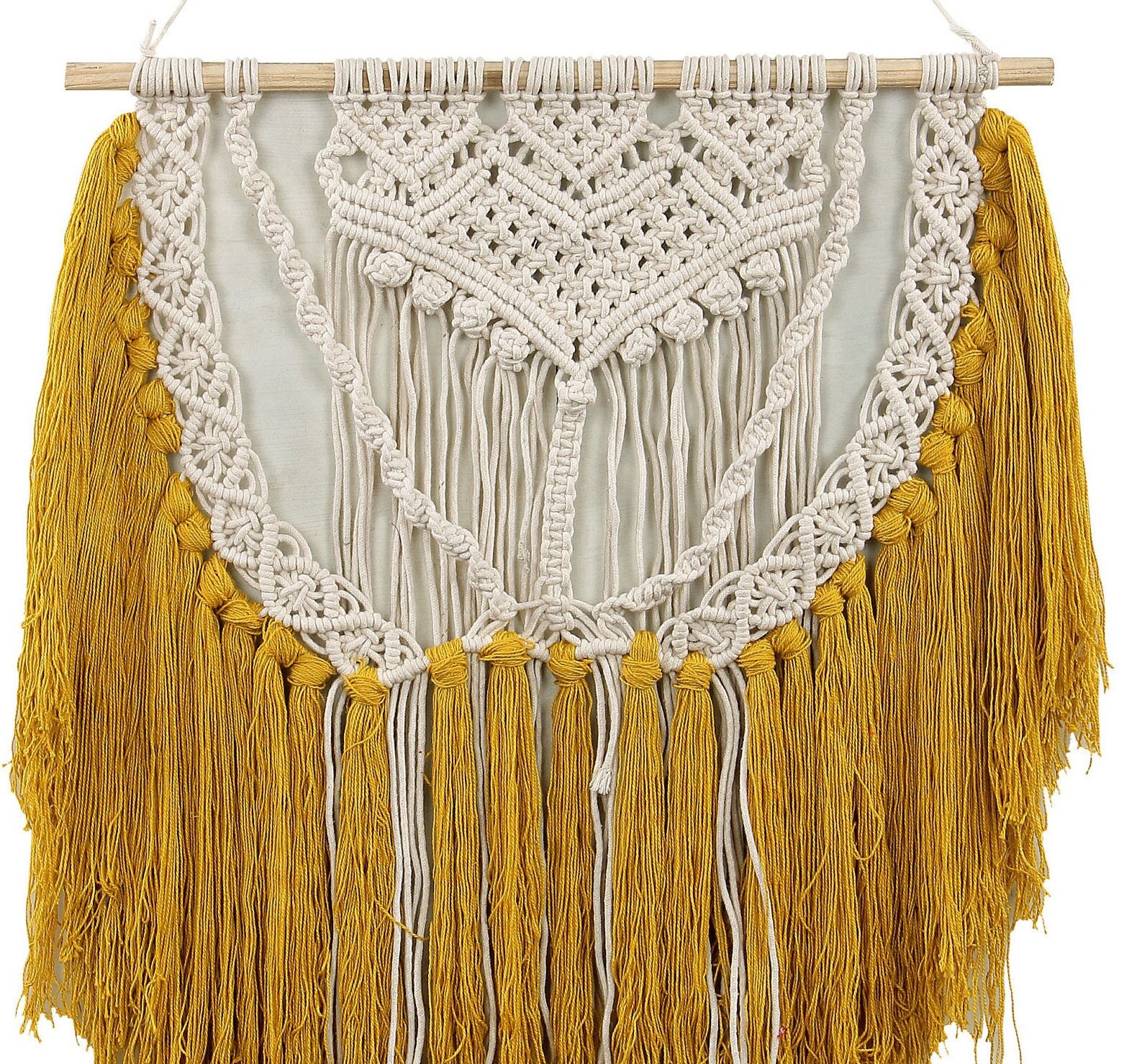 Large Macrame Wall Hanging, Yellow Sunshine, Wall Hanging, Living Room