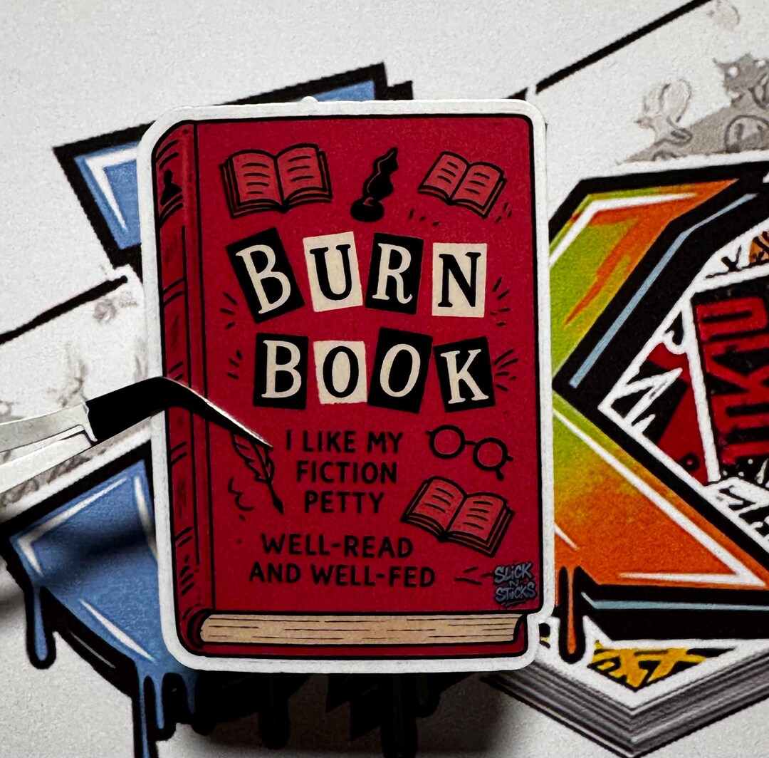 Burn Book Sticker | Mean Girls Inspired, Bookish Vinyl Decal - Etsy