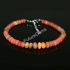 AAA Opal Bracelet, Natural Opal Bracelet, Ethiopian Opal Bracelet, Fire Opal Beads, Real Opal Beads, Gemstone Opal, Minimalist Opal Beads