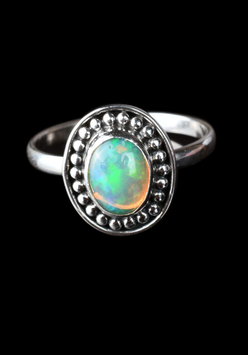 925 Sterling Silver Natural Ethiopian Welo Fire Opal Gemstone And Wedding Ring Exclusive Opal Ring