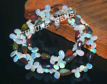 Ethiopian Opal Beads | Welo Opal | Fire Opal | Precious Opal | Natural Opal | Opal Briolette | Real Opal Necklace | Handmade Jewelry