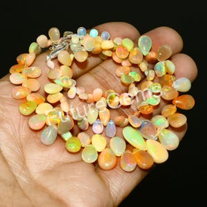 Top Quality Ethiopian Opal Drop Briolettes, Ethiopian Opal Beads, 6-4x12-9 Fire Opal Tear Drop Beads, Opal Beads, Fire Opal Beads, Briolette