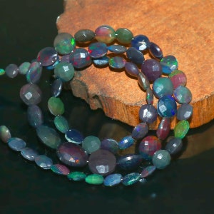 AAA+ Flashy Opal Coin Shape Natural Opal Stone Good Quality Opal Coin Beads 17&quot; Christmas Gift