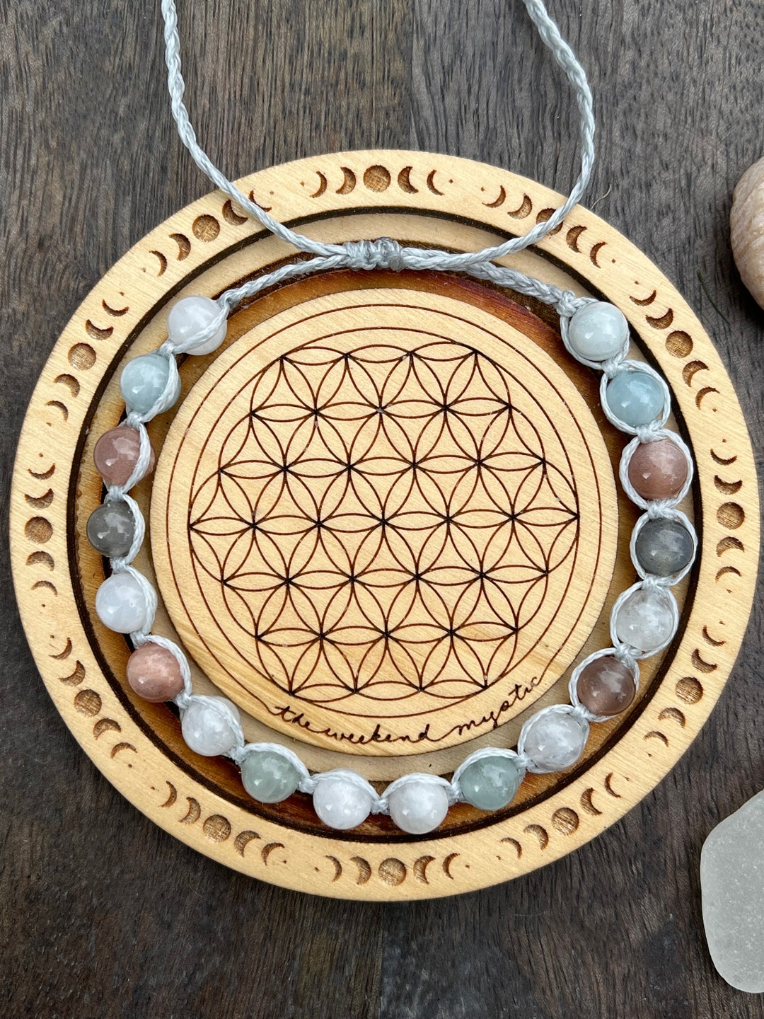 Aquarius Full Moon Adventure Life Bracelet With Aquamarine, Moonstone