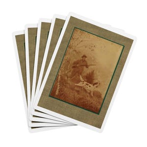 Juego de cartas de póker vintage: escena clásica de caza de urogallo de las tierras altas, baraja divertida para una noche de juego, juego de cartas coleccionable, regalo único para naipes.