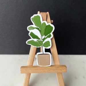 Fiddle leaf fig tree weatherproof stickers, Water bottle sticker, Laptop sticker, Fiddle leaf, Plant art, Plant sticker, Vinyl Sticker