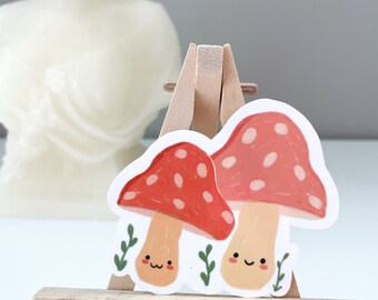 Mushroom Buds Sticker, Vinyl Sticker, Laptop sticker