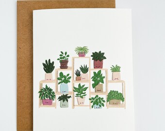 Plant card, Thank You card, Greeting Card, Plant life, Business Blank Card, Stationery