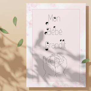 Cartes mensuelles "mois par mois" - Bébé grandit