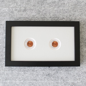 Double Coin Frame | DIY Frame Kit for Two Coins | Coin Display | Coin Holder | Penny Frame | Framing a Coin | Gift for Coin Collector