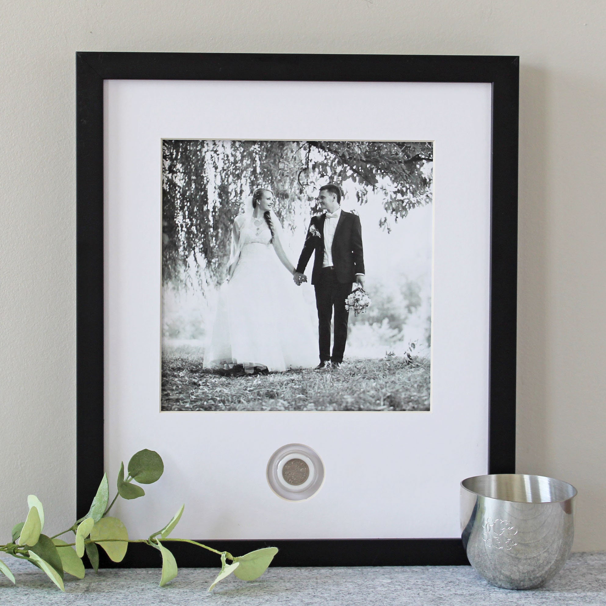 DIY Frame Kit Mat With Square Opening DIY Coin Art Kit Etsy