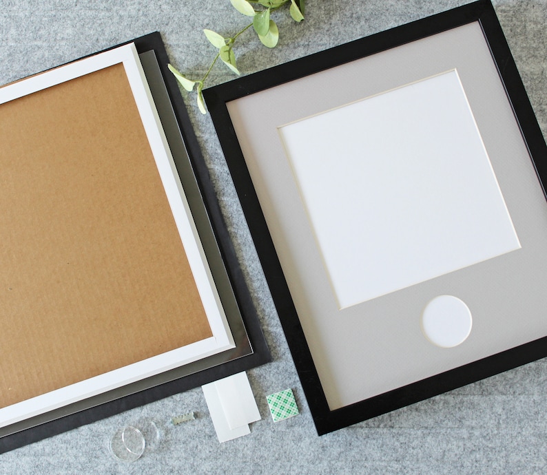 DIY Frame Kit Mat With Square Opening DIY Coin Art Kit Etsy