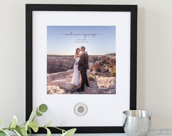 Wedding Custom Photo Frame | with your Lucky Sixpence | Wedding Photo Frame Kit | Sixpence in her Shoe | Custom Frame for Bride and Groom