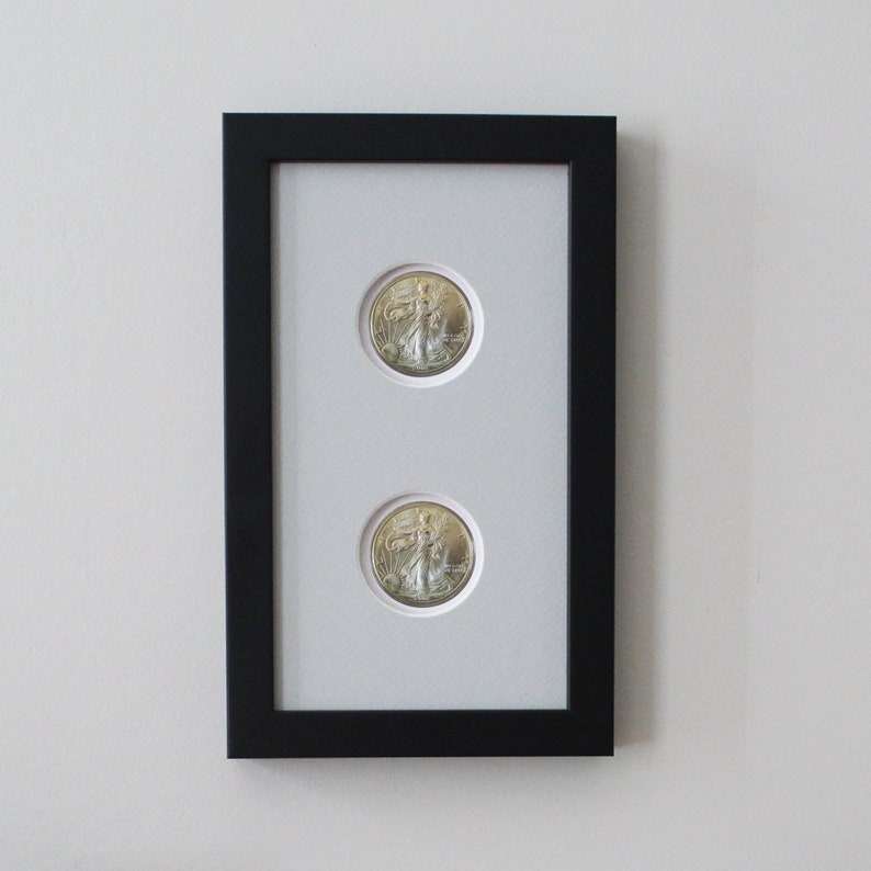 Double Coin Frame DIY Frame Kit for Two Coins Coin Display Etsy