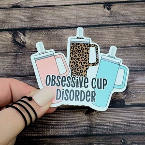 Obsessive Cup Disorder Water Resistant Sticker for Kindles, waterbottles, laptops, smut stickers, bookish merch