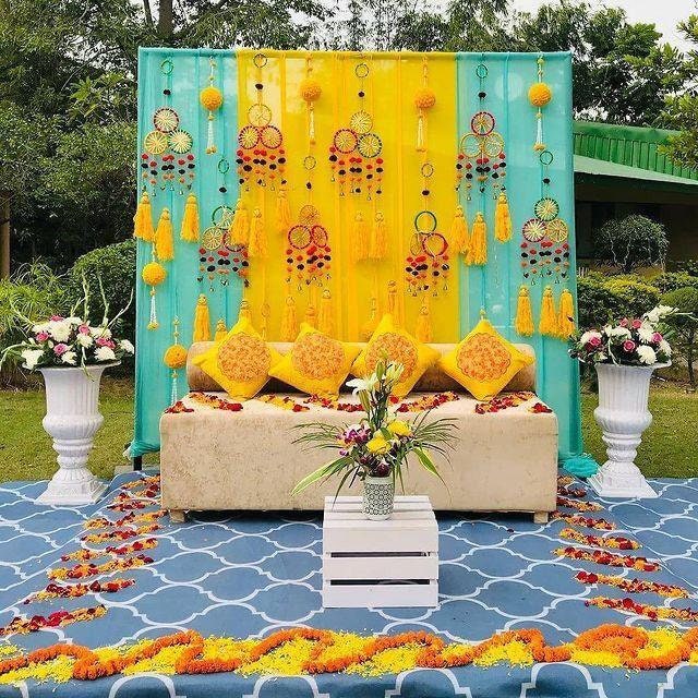 Indian Wedding Sign Haldi Decor Combo Set Haldi Ceremony Etsy