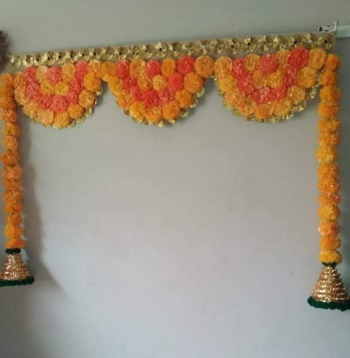 Free Shipping Artificial Flower Marigold Garland Parrot Door Etsy India