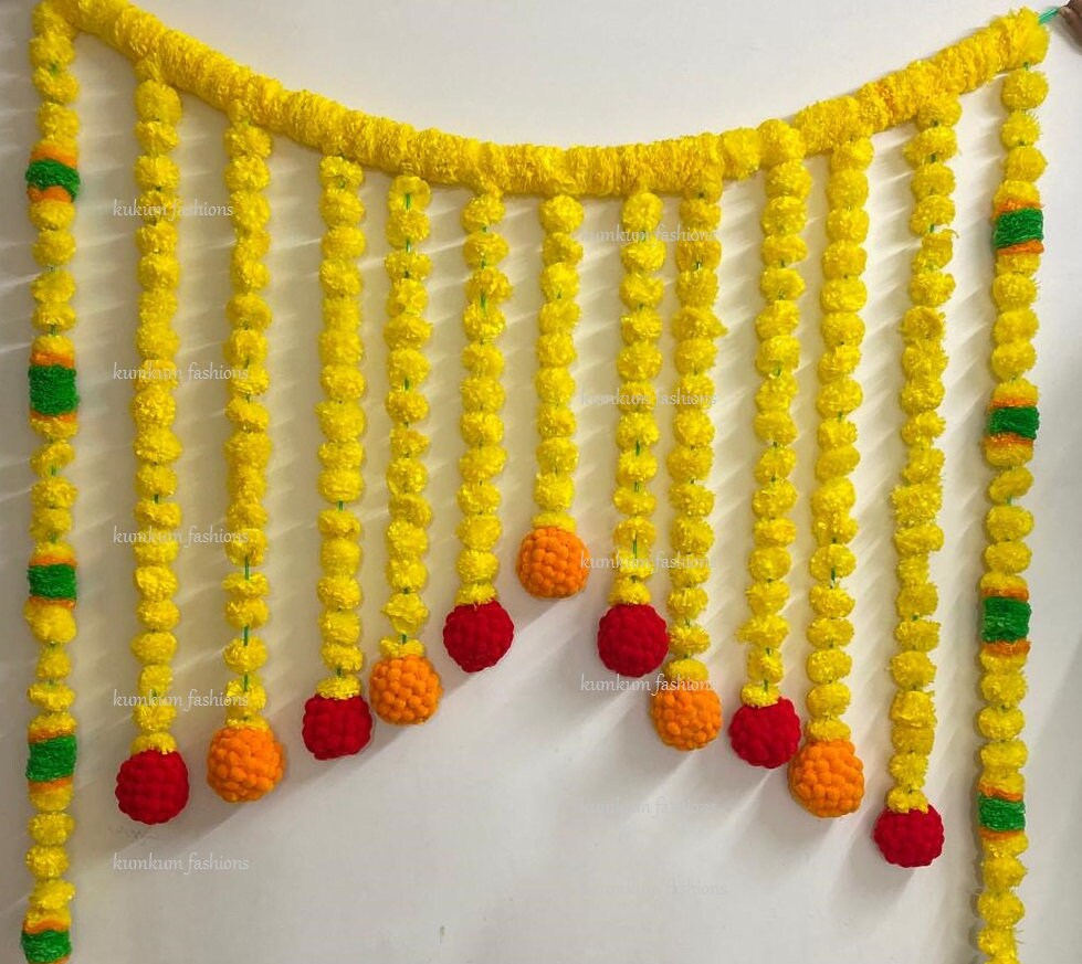 Indian Handmade Artificial Flower Door Valence Door Hanging Etsy