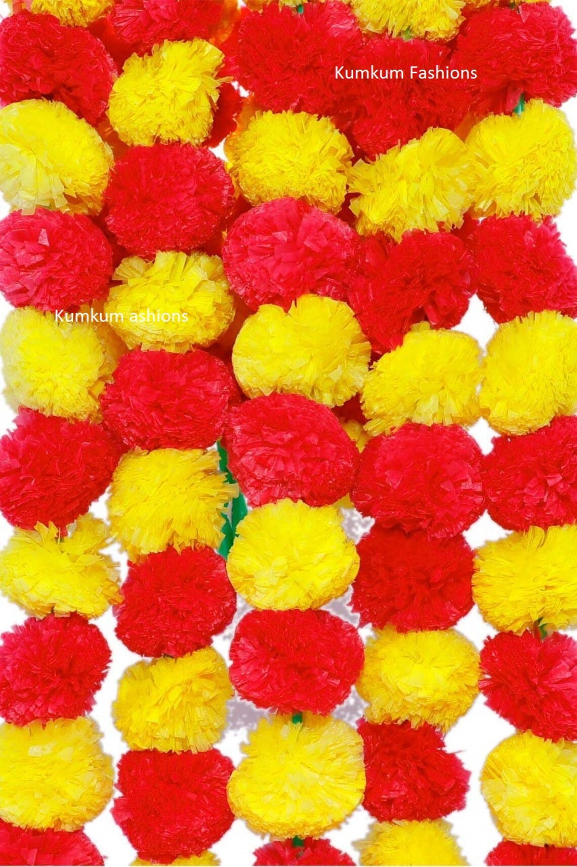 Free Shipping Lot of 50 Strings Artificial Marigold Flower Etsy